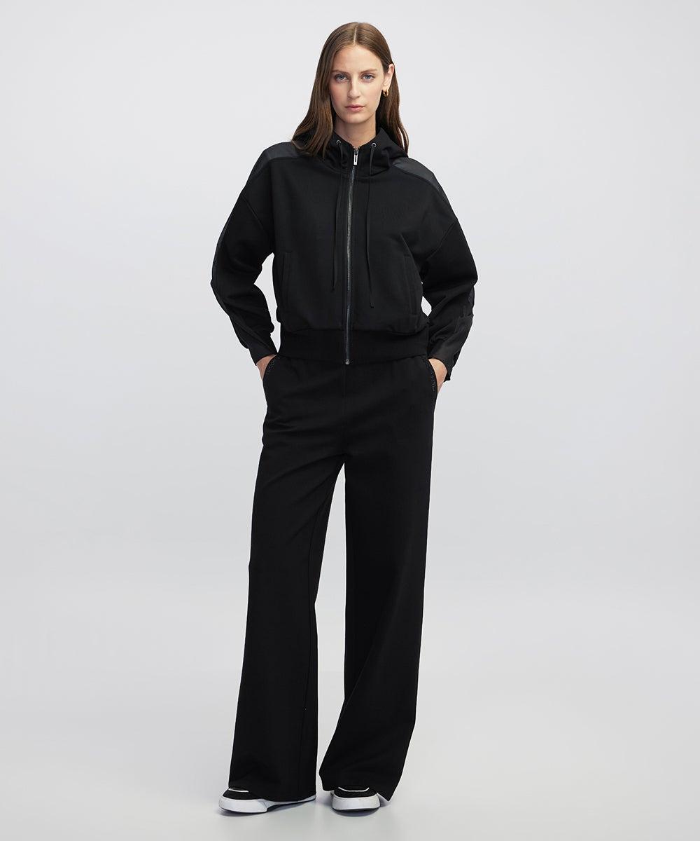 Wide-Leg Trousers with Hotfix Embellished Sides - Image 1