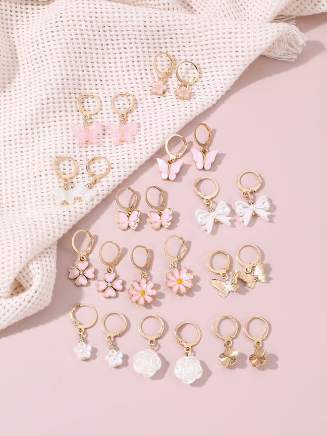 Set of 12 Assorted Pendant Earrings - Image 1