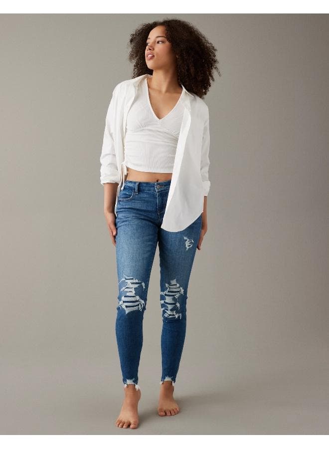 AE Next Level Curvy Low-Rise Patched Jegging - Image 1