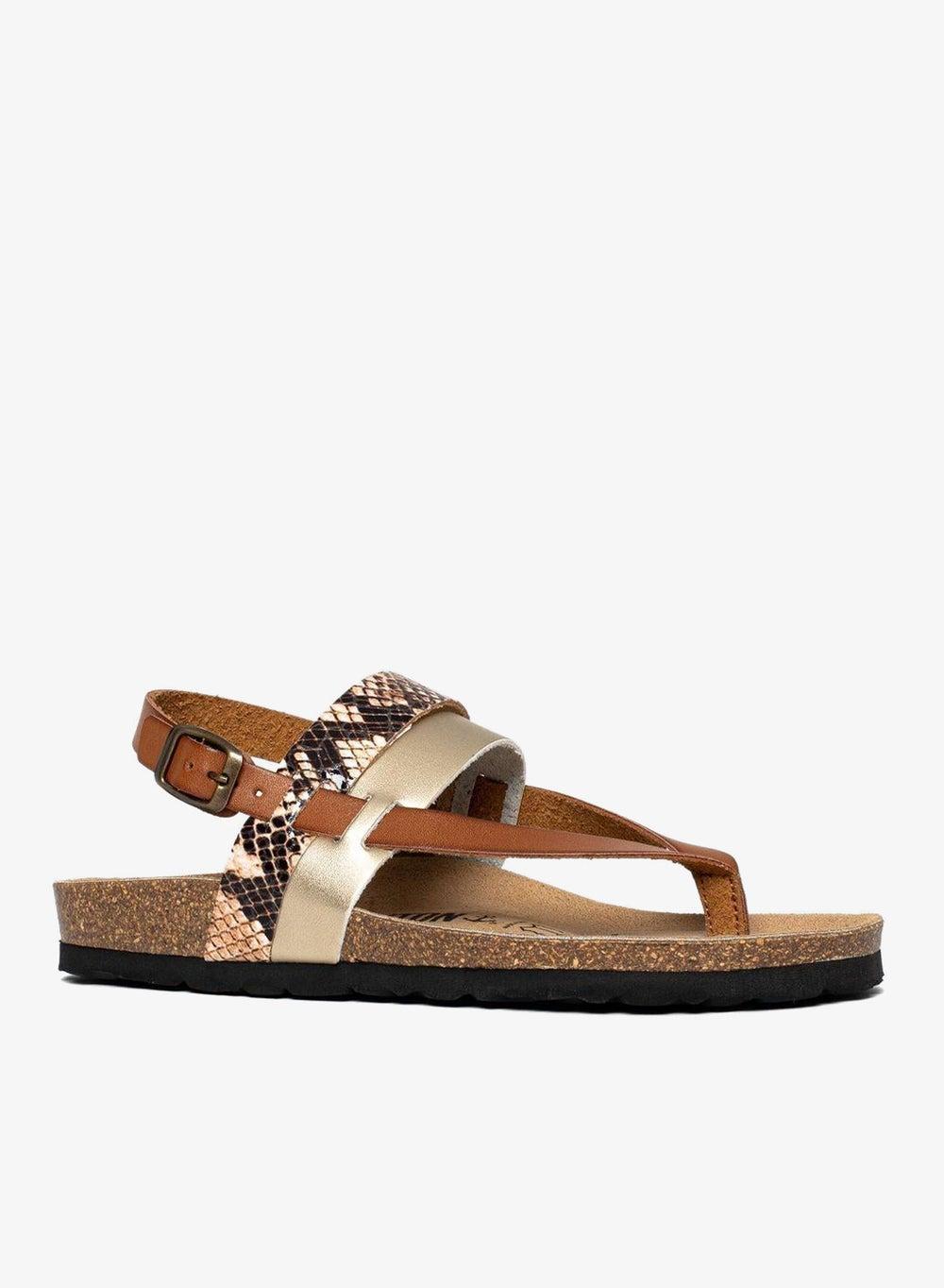 Lajas Minimal Round Toe Flat Sandals - Image 1