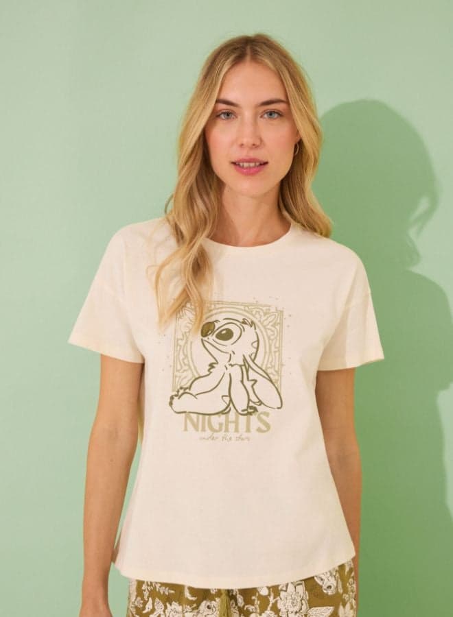 Lilo & Stitch Cotton Capri Pyjamas - Image 1