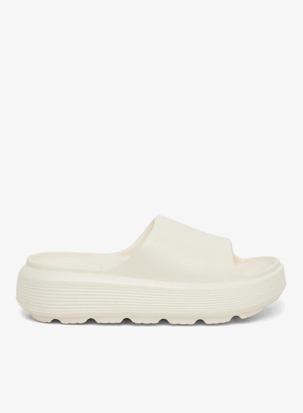 Basic Open Toe Flatform Slides for Women - Image 1