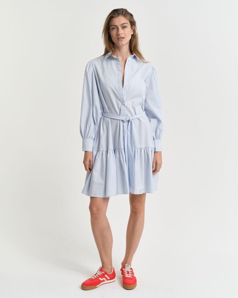 Striped Classic Poplin Mini Dress - Image 1