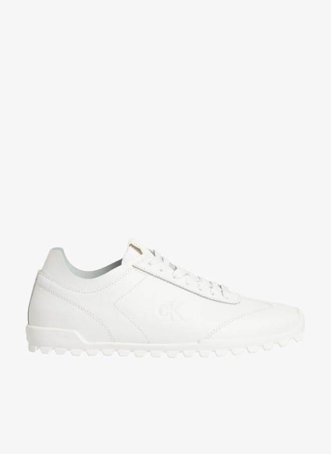 Casual Low Top Leather Sneakers with Gum Outsole - Image 1