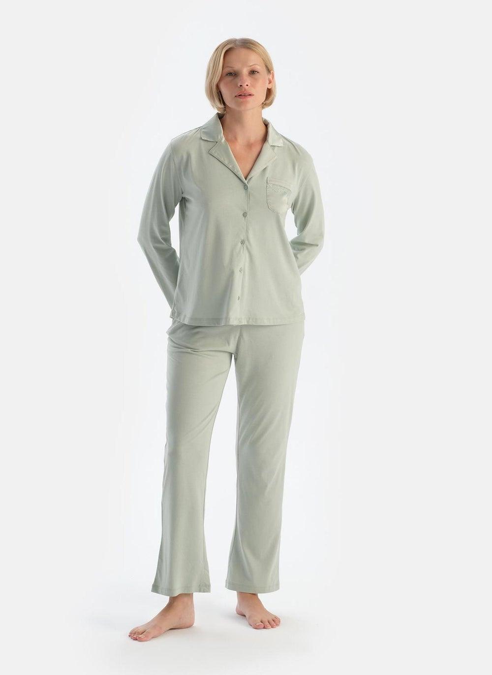 Supreme Brown Shirt & Trousers Pajama Set - Image 1