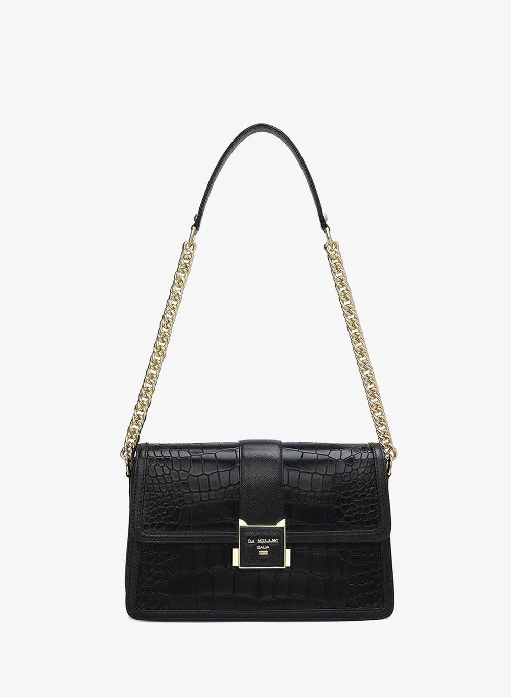 Genuine Leather Black Sling Bag for Everyday Wear - Image 1