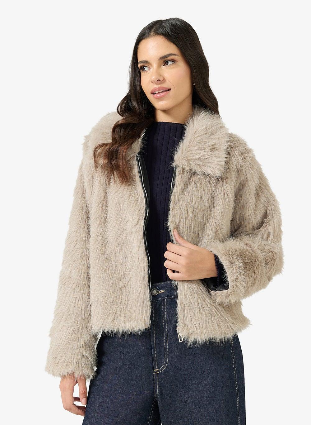 Cozy Faux Fur Short Jacket - Image 1
