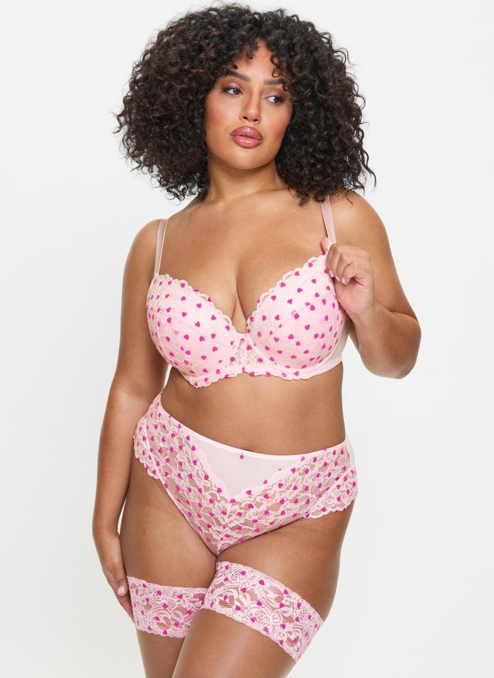 Ann Summers Sexy Lace Planet Flocked Plunge Bra - Image 1
