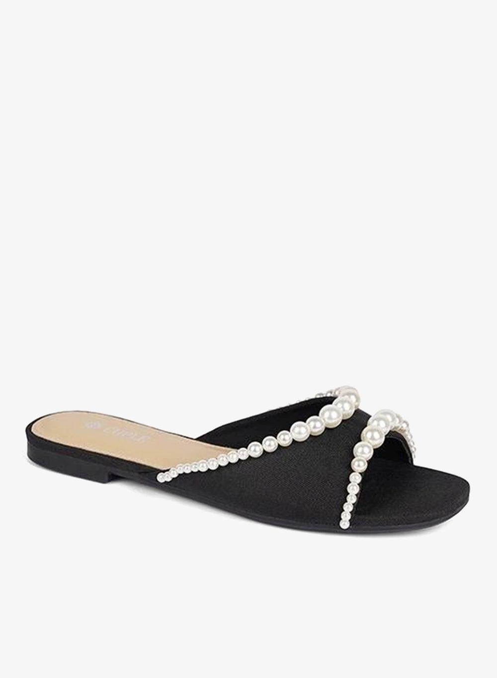 Women's Slip-On Pearl Sandals - Image 1