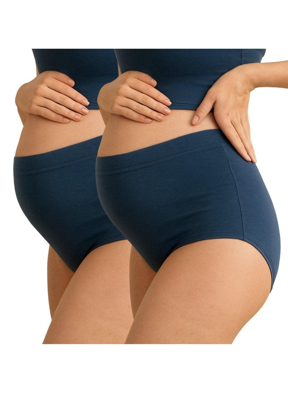 2-Pack High Waist Bamboo Cotton Maternity Pants - Image 1