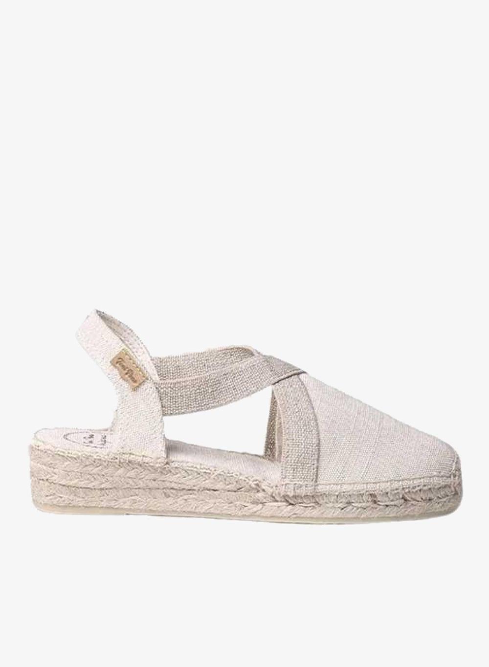 Verdi-V Offwhite Women's Closed-Toe Wedge Espadrille - Image 1