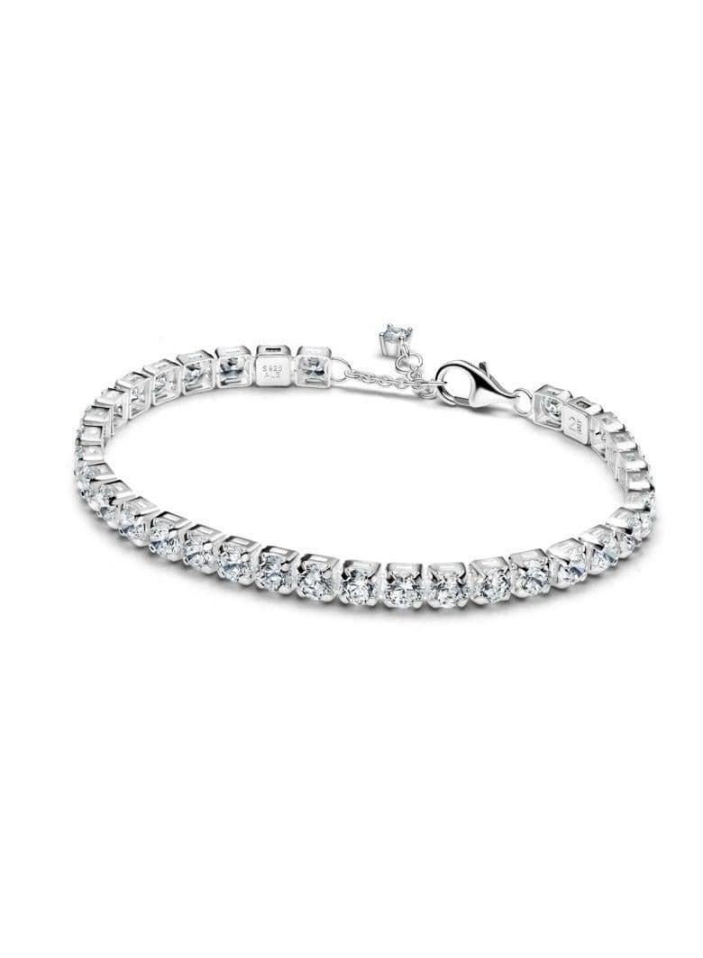 Sparkling Bold Tennis Bracelet with 34 CZ Stones - Image 1
