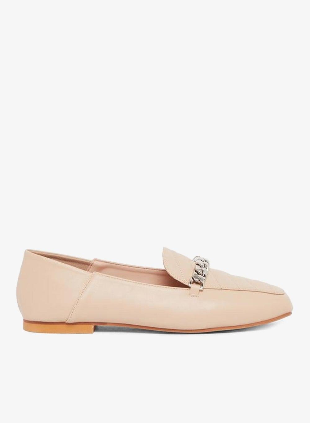 Styli Quilted Chain Trim Slip-On Loafers - Image 1