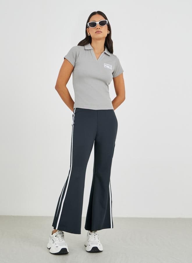 Fit and Flare Leggings with Side Stripes - Image 1