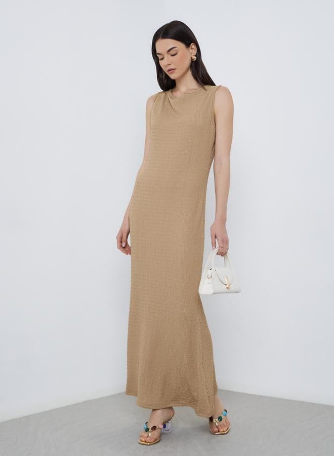 Take Two Textured Sleeveless Midi Dress - Image 1