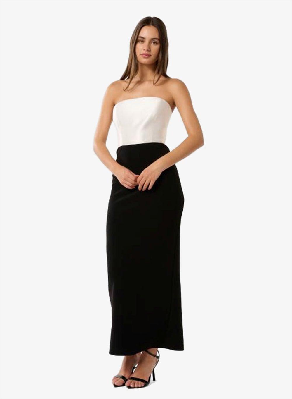 Vera Contrast Bandeau Bodycon Maxi Dress - Image 1