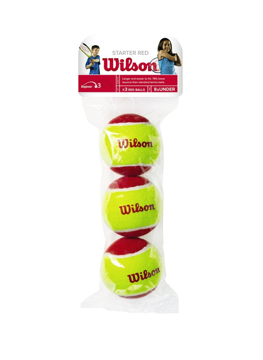Junior Starter Yellow/Red Tennis Balls, 3 Ball Pack - Image 1