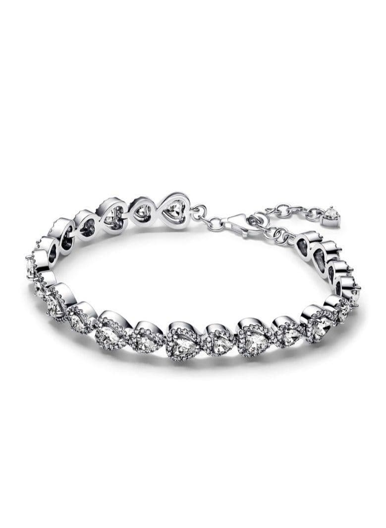 Halo Hearts Bracelet with Heart-Shaped Stones - Image 1