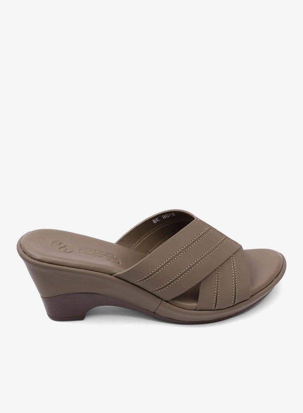 Comfort Plus Women’s High-Heeled Sandals in Truffle - Image 1