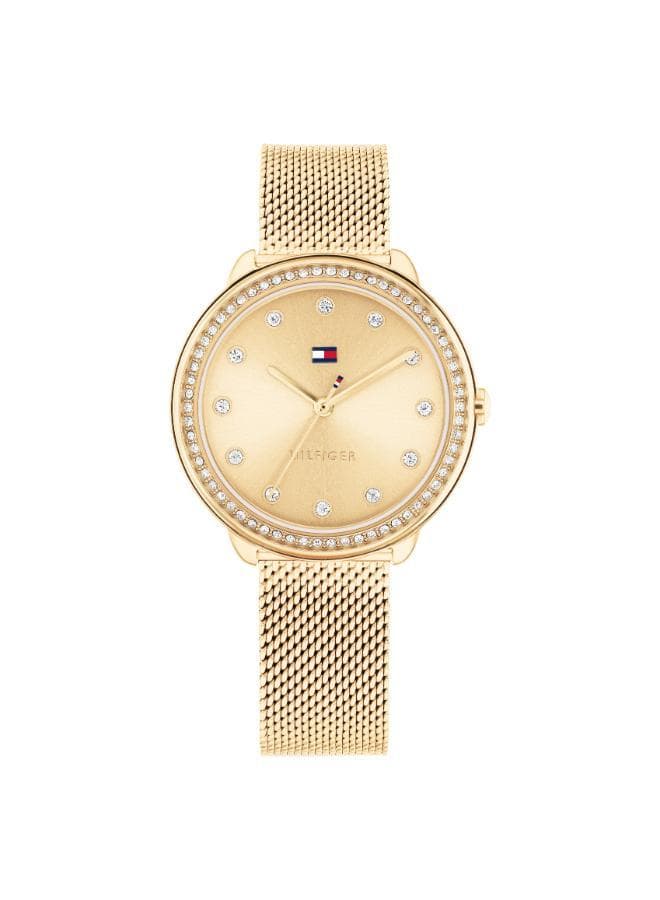 Tommy Hilfiger 3-Hand Gold-Tone Mesh Watch 1782699 - Image 1