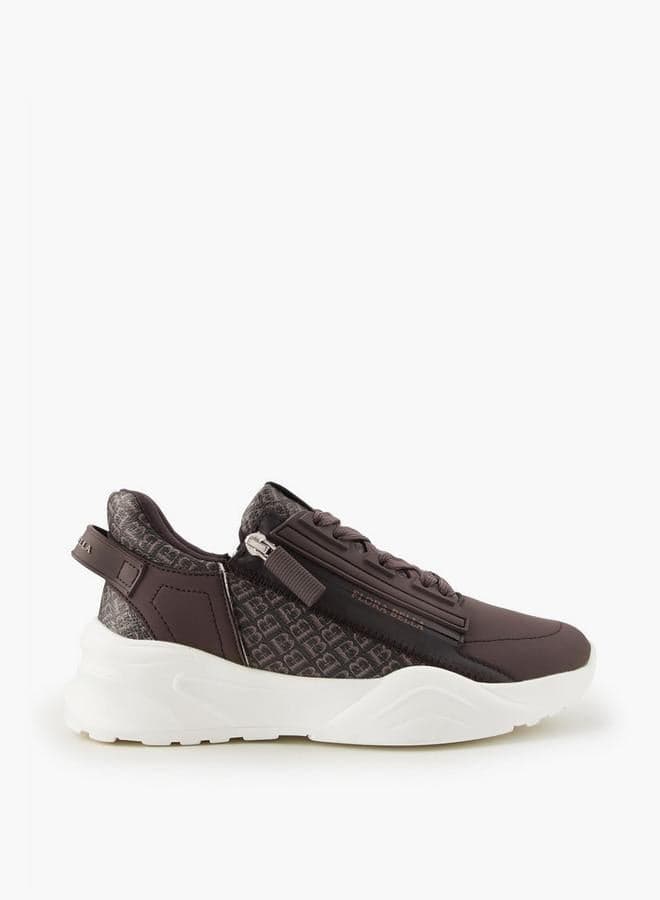 Flora Bella Monogram Lace-Up Low-Top Sneakers - Image 1
