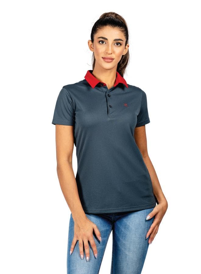 Women's Short-Sleeve Polo T-Shirt with Ezy Dri - Image 1