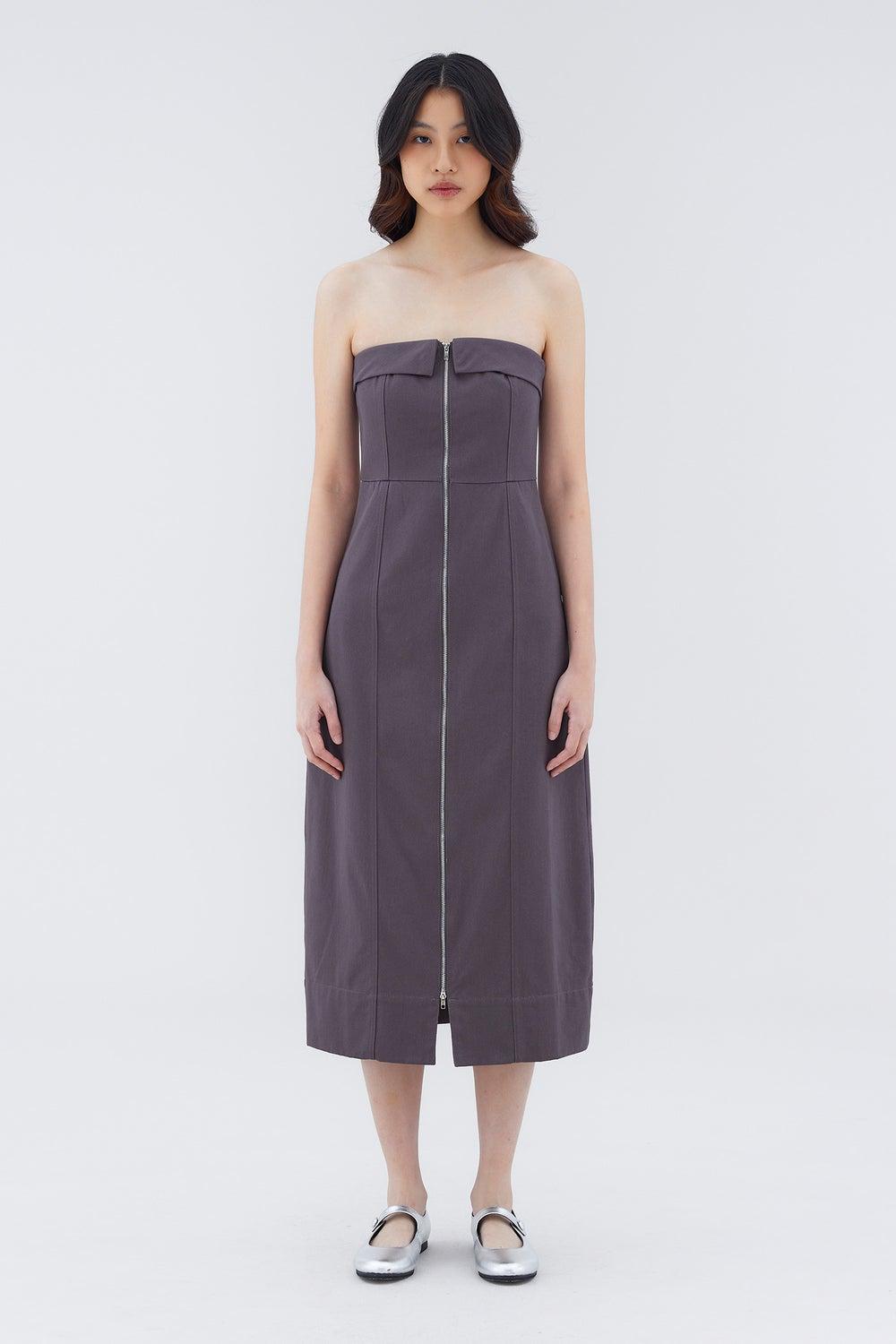 Jenma Zip Tube Midi Dress - Image 1