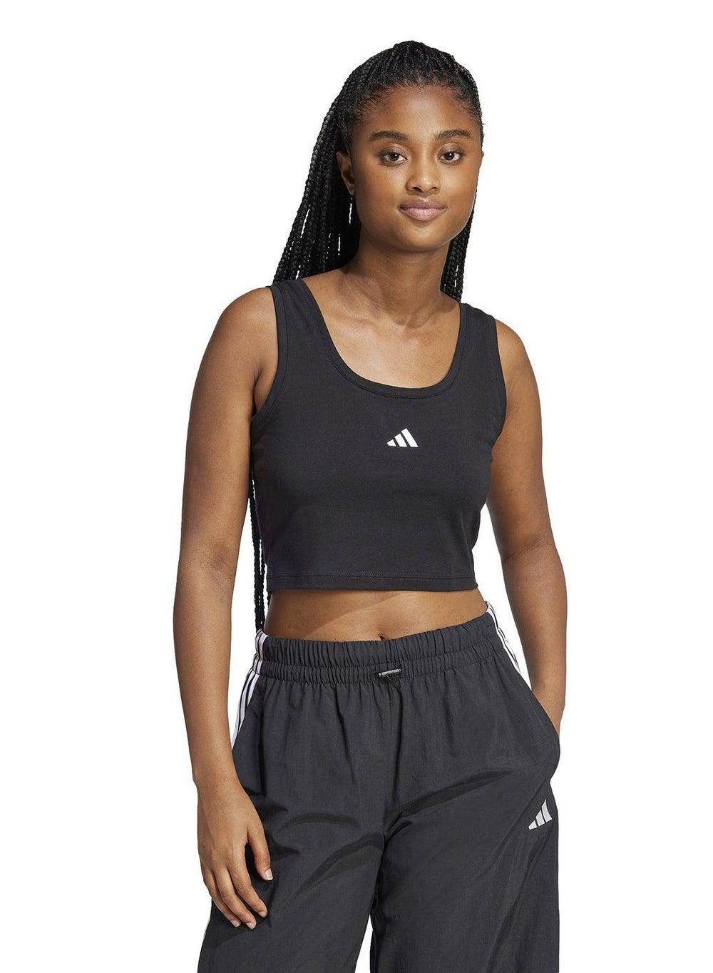 adidas Essentials Small Logo Cotton Lifestyle Tank - Image 1