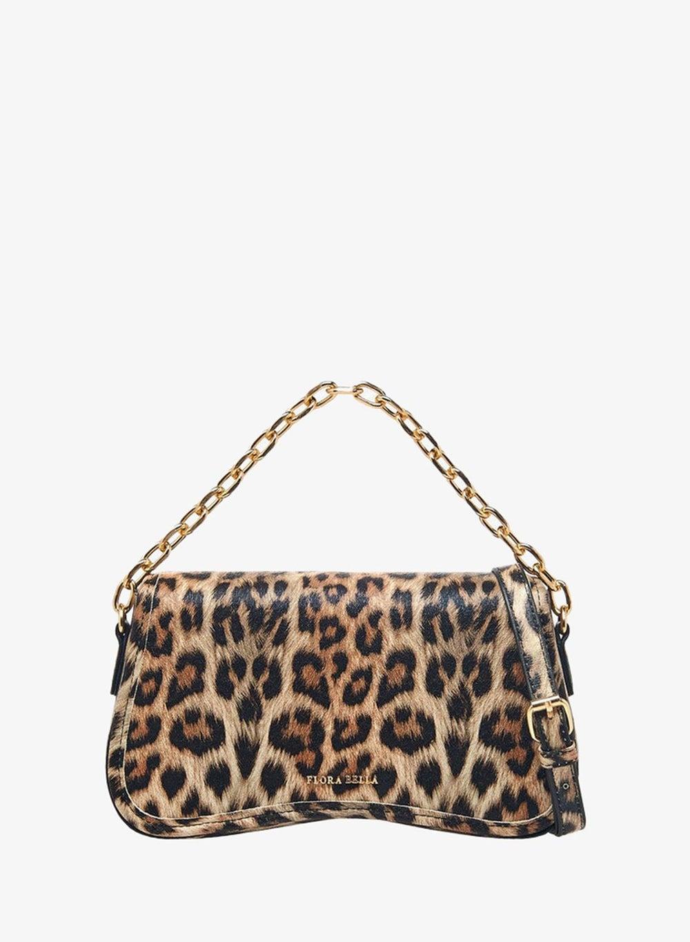 Animal Print Crossbody Bag with Detachable Strap - Image 1