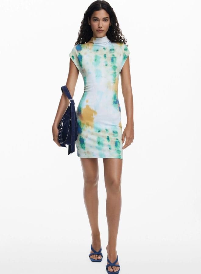 Short Floral Sheath Dress - Image 1