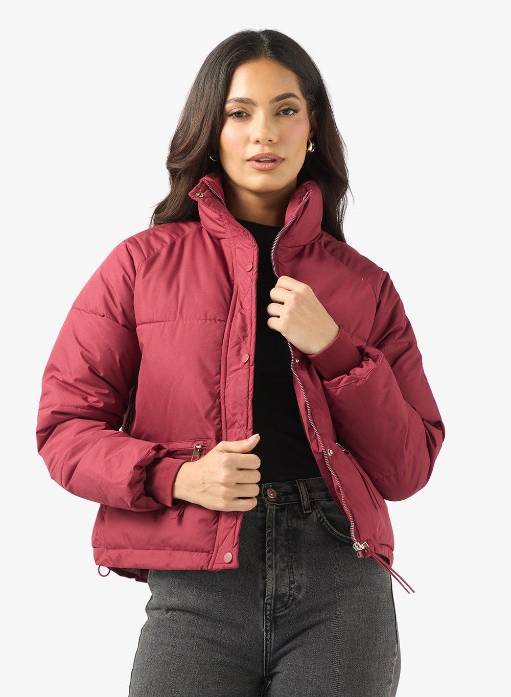 Women’s Padded Jacket with Front Zipper - Image 1