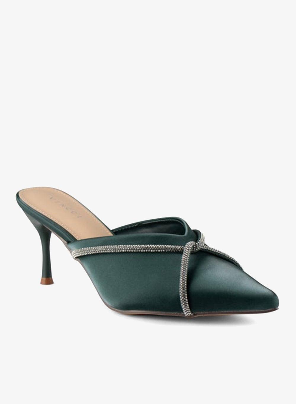 Women Pointed Toe Mid Heel Pumps - Image 1