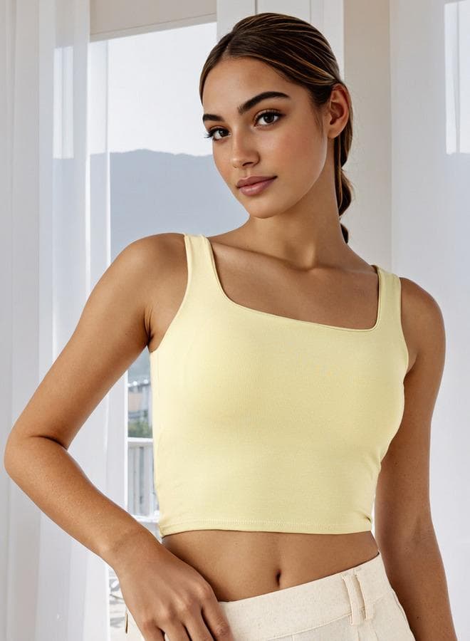 Square Neck Crop Tank Top - Image 1