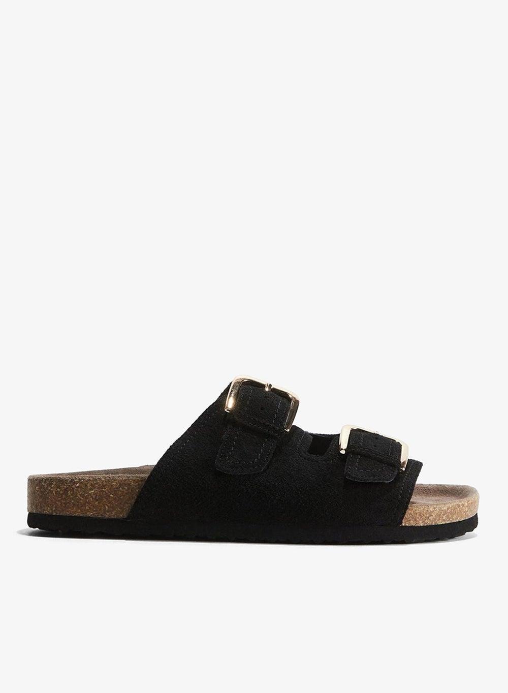 Soft Suede Sandals with Adjustable Buckle Straps - Image 1