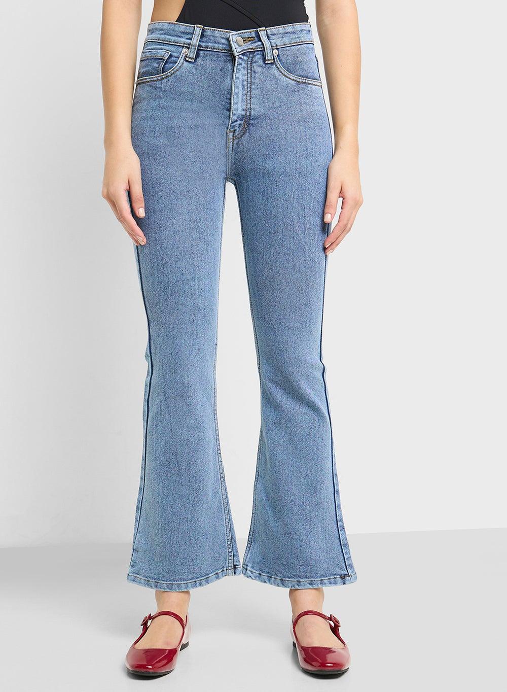 High Waist Flared Jeans for a Flattering Fit - Image 1