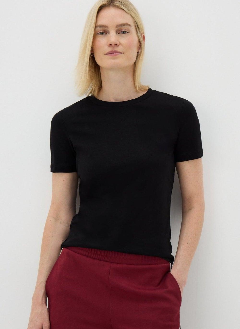 Black Crew Neck T-Shirt for Everyday Wear - Image 1