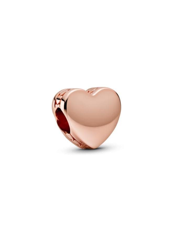 Engravable Heart Charm in 14k Rose Gold - Image 1