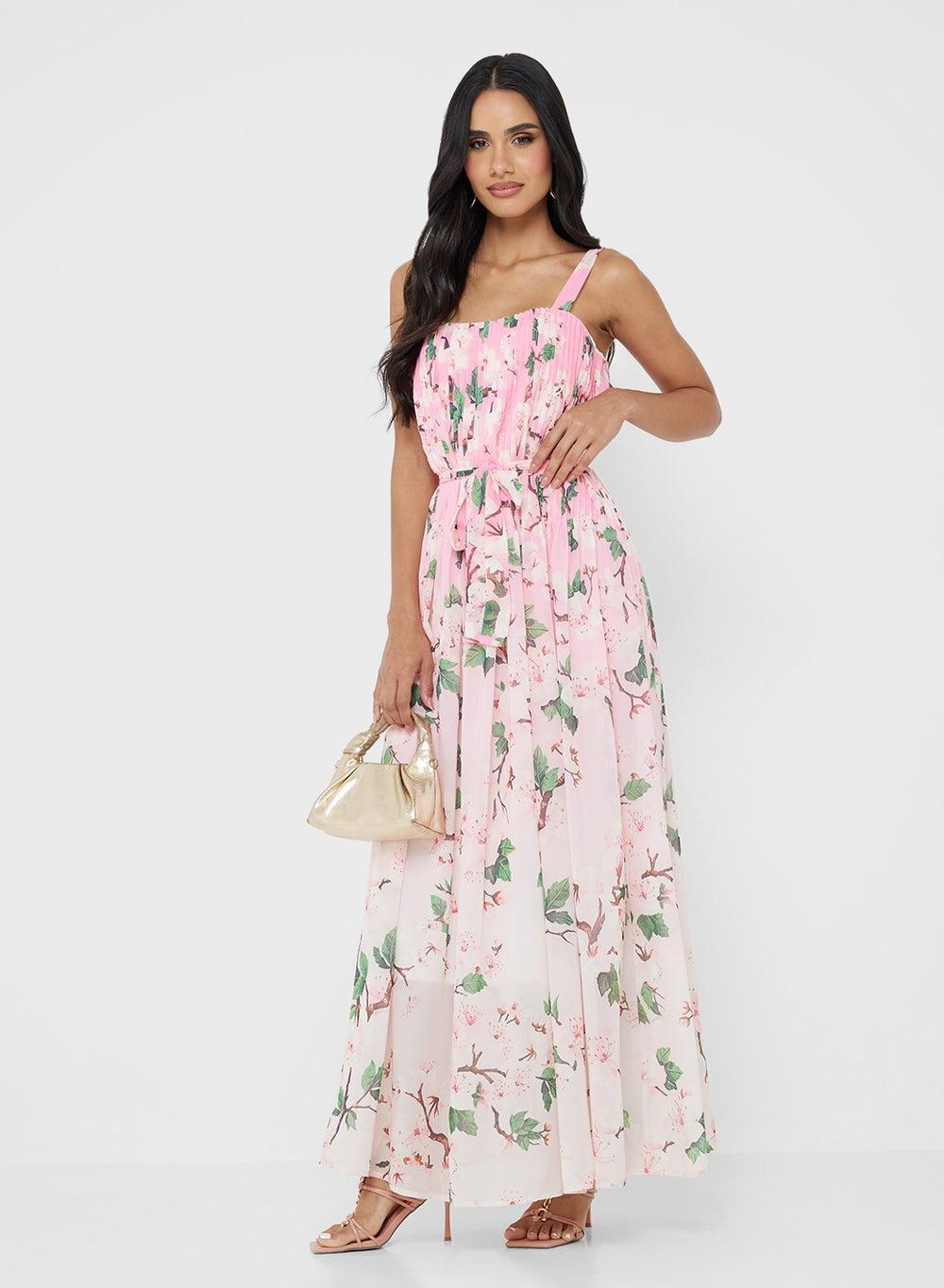 Square Neck Floral Maxi Gown - Image 1