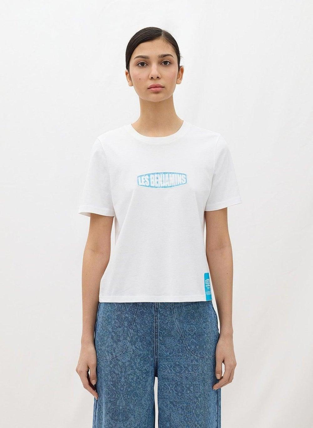 REGULAR TEE 006 White Cotton Crop Top - Image 1