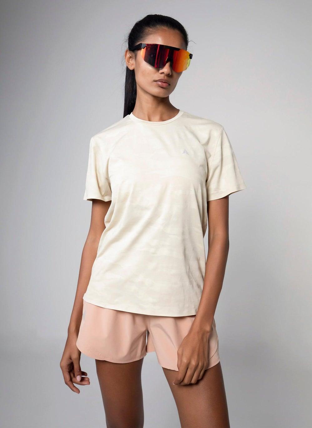 Women’s Ultralight Quick-Dry Performance T-Shirt, Cream - Image 1