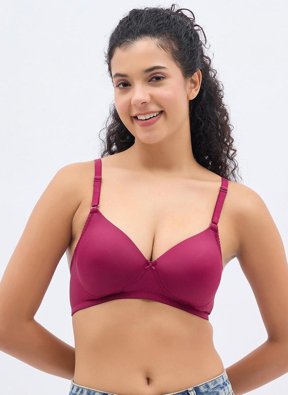 Clovia Maroon Padded Non-Wired Multiway T-shirt Bra - Image 1
