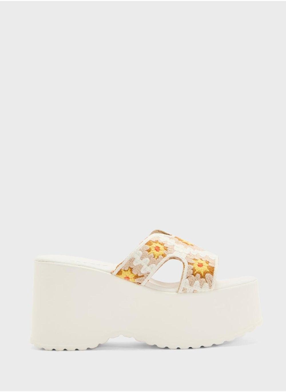 Floral Wedged Sandal for Women - Image 1