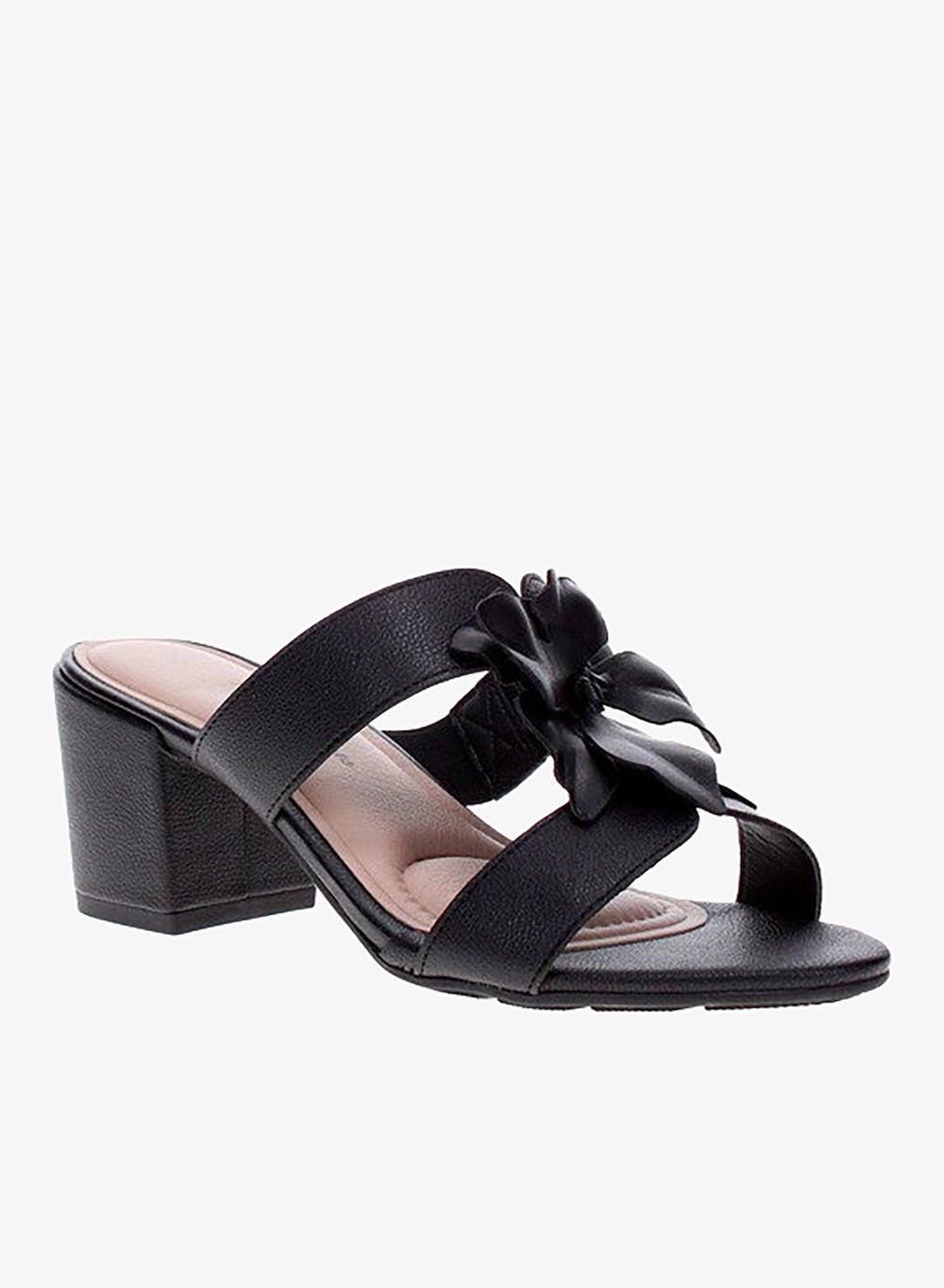 Women’s Mid Heel Sling Back Sandals with Ankle Strap - Image 1