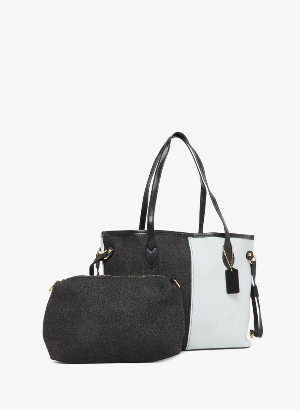 Styli Color Block Shoulder Bag and Pouch Set - Image 1