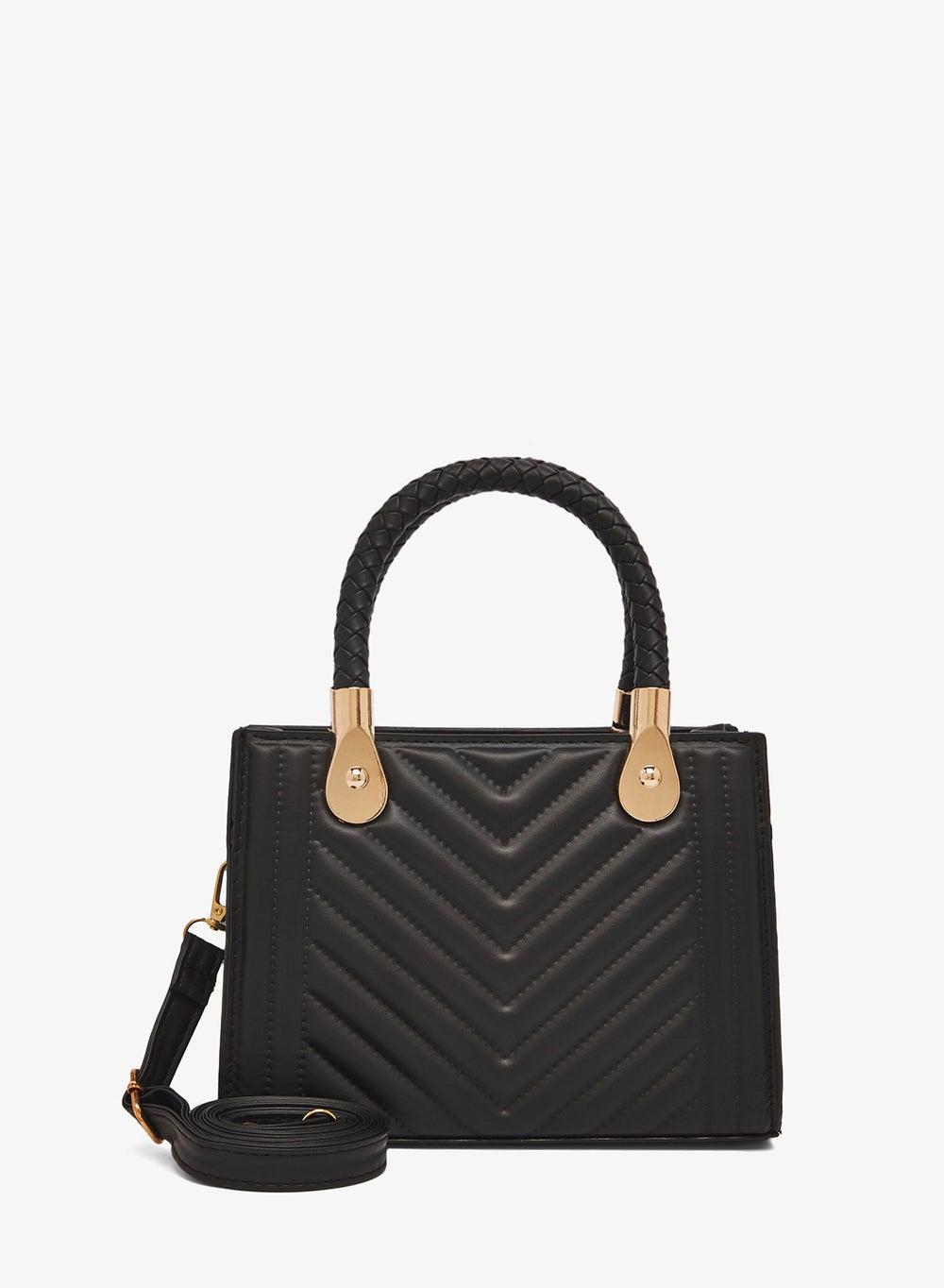 Quilted Top Handle Shoulder Bag - Image 1