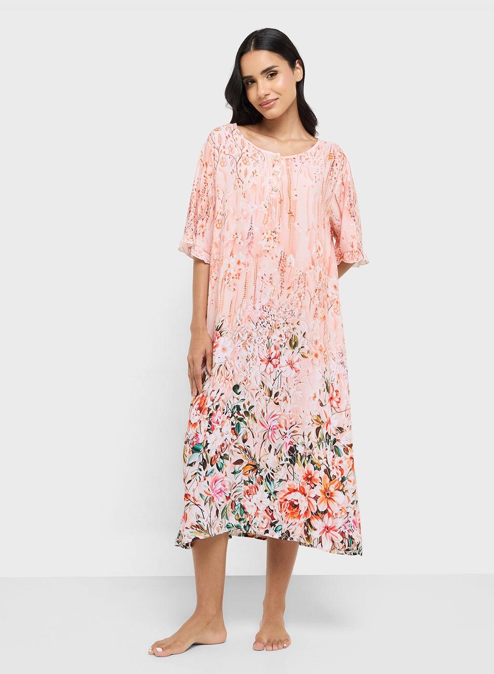 Printed Nightdress for Comfortable Everyday Nightwear - Image 1