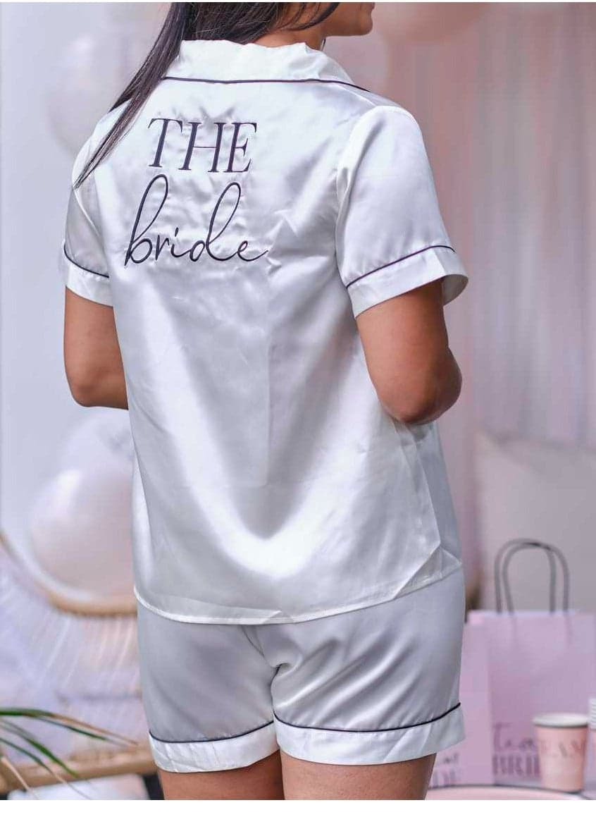 Bride White Pyjamas - L - Image 1