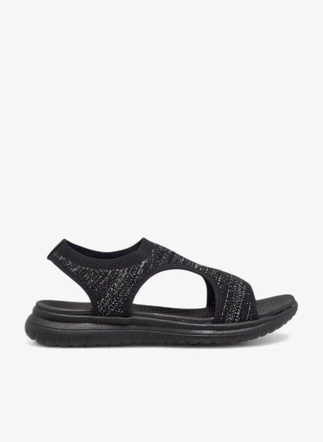 Women's Textured Comfort Flat Sandals with Backstrap - Image 1