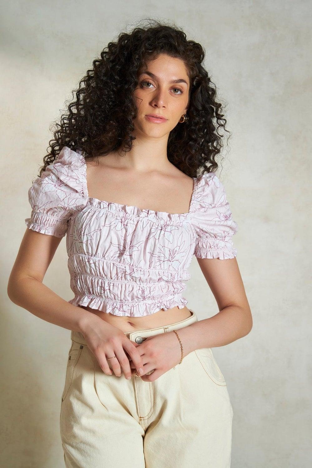 VIRGIO Cotton Bustier Crop Top - Image 1
