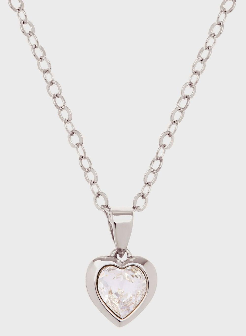 Hannela Crystal Heart Pendant Necklace - Image 1